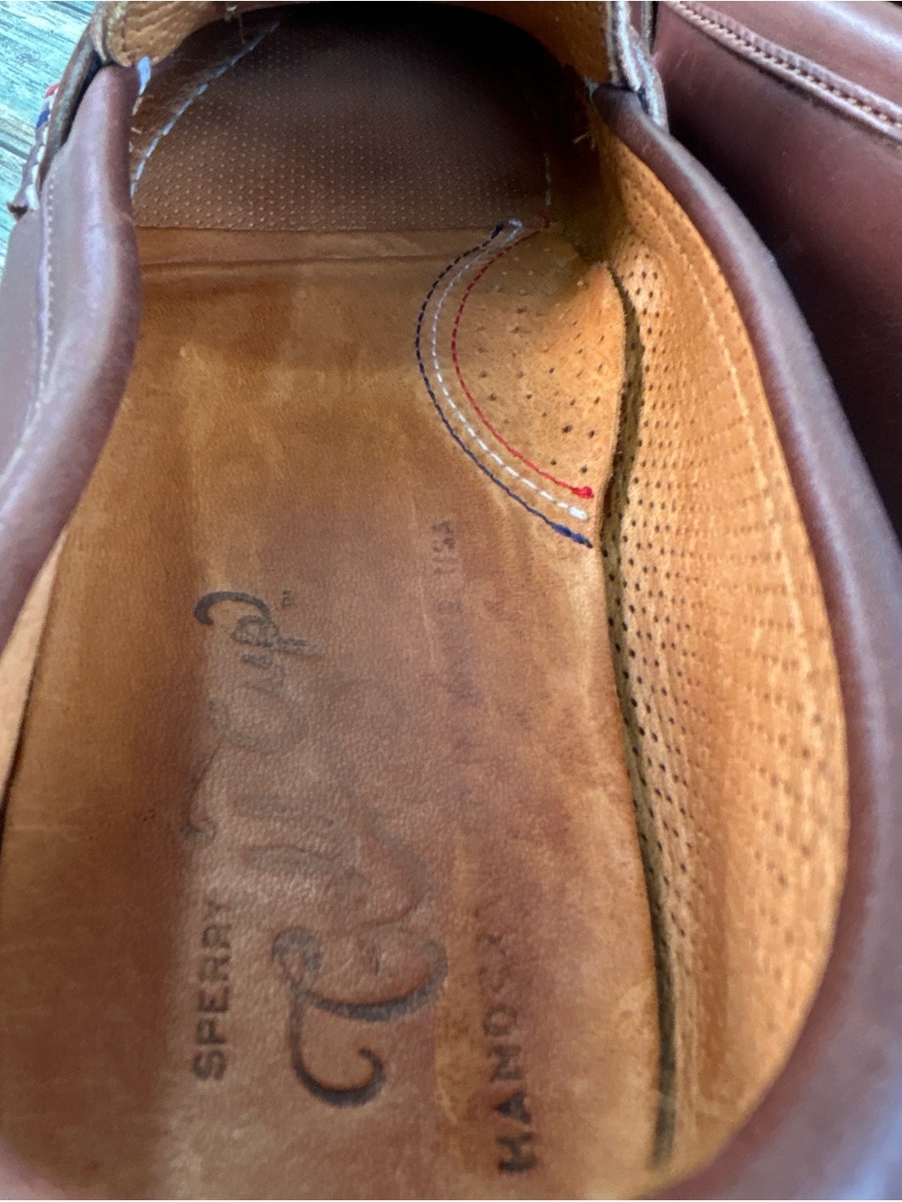 Sperry Gold Cup Made In Maine Penny Loafer Size 11D Brown Leather Vibram Soles - Picture 6 of 13